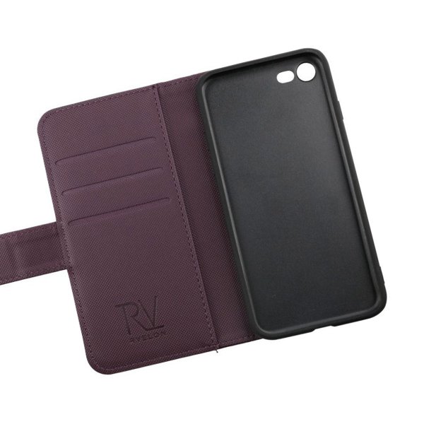 Rvelon iPhone 7/8/SE Etui Detachable Wallet Case Lilla