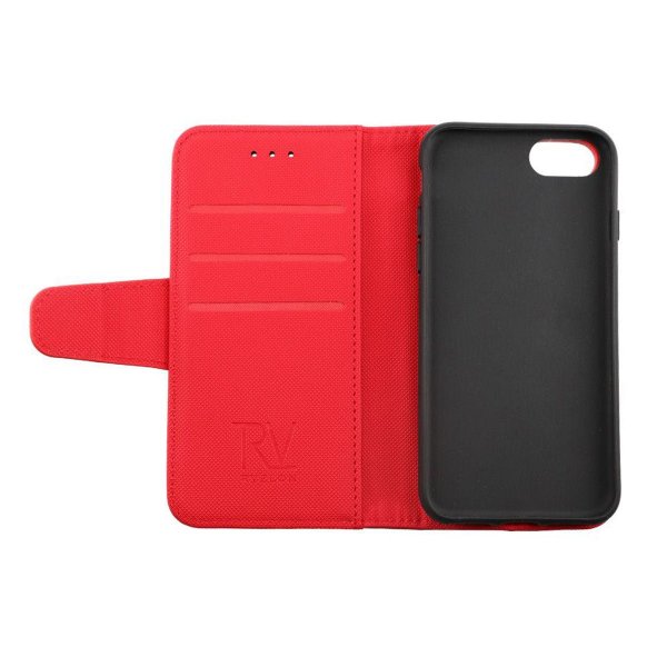 Rvelon iPhone 7/8/SE Etui Utbrettbar Kortlomme Rød