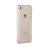 iPhone 7/iPhone 8/iPhone SE 2020/iPhone SE 2022 Deksel Kortholder Støtsikker Transparent