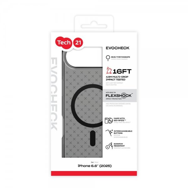 Tech21 iPhone Air Deksel EvoCheck MagSafe Smokey Black