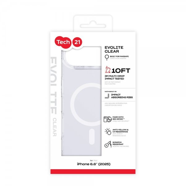 Tech21 iPhone Air Deksel EvoLite MagSafe Transparent