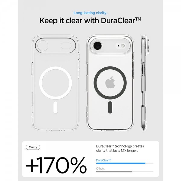 Spigen iPhone Air Deksel Ultra Hybrid MagFit Clear Graphite