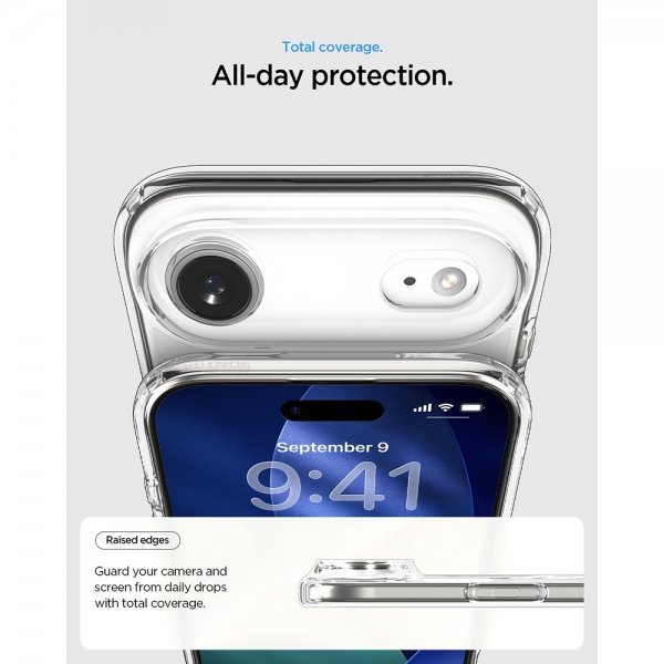 Spigen iPhone Air Deksel Ultra Hybrid MagFit Clear Graphite