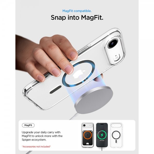 Spigen iPhone Air Deksel Ultra Hybrid MagFit Clear Graphite