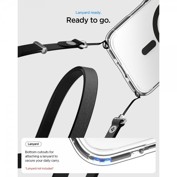 Spigen iPhone Air Deksel Ultra Hybrid MagFit Clear Graphite