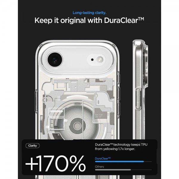 Spigen iPhone Air Deksel Ultra Hybrid Zero One MagFit Natural Titanium