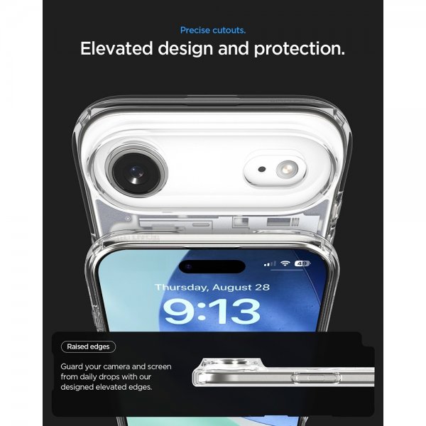 Spigen iPhone Air Deksel Ultra Hybrid Zero One MagFit Natural Titanium