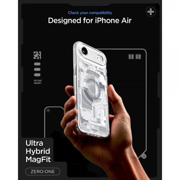 Spigen iPhone Air Deksel Ultra Hybrid Zero One MagFit Hvit