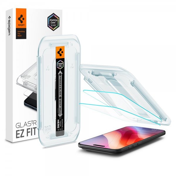 Spigen iPhone Air Skjermbeskytter GLAS.tR EZ Fit 2-pakning