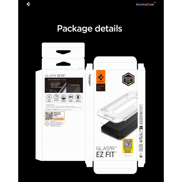 Spigen iPhone Air Skjermbeskytter GLAS.tR EZ Fit 2-pakning