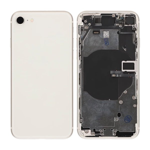 iPhone SE 2020 Bakside med Komplett Ramme OEM - Hvit