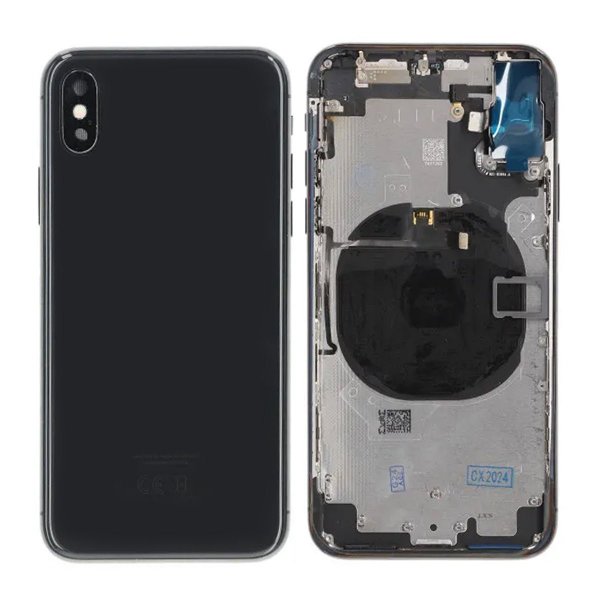 iPhone X bakside med komplett ramme OEM - svart