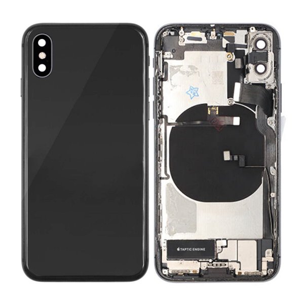 iPhone X bakside med komplett ramme - svart