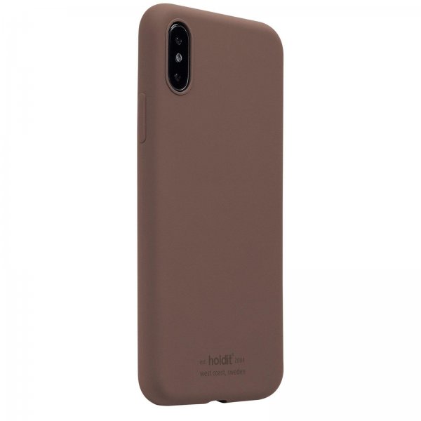 holdit iPhone X/Xs Deksel Silikon Dark Brown