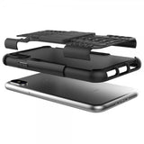 iPhone X/Xs Deksel Stativ Stötsäkert Svart