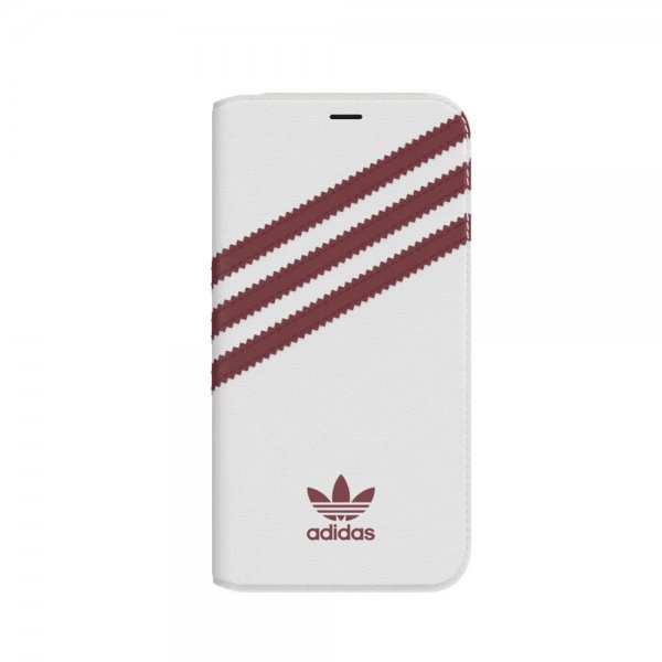 Adidas iPhone X/Xs Etui OR Booklet Case SS20 Burgundy White
