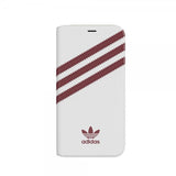 Adidas iPhone X/Xs Etui OR Booklet Case SS20 Burgundy White