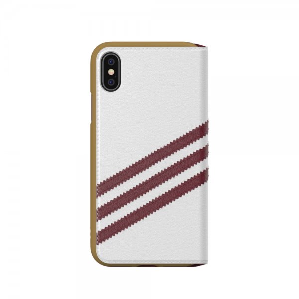 Adidas iPhone X/Xs Etui OR Booklet Case SS20 Burgundy White