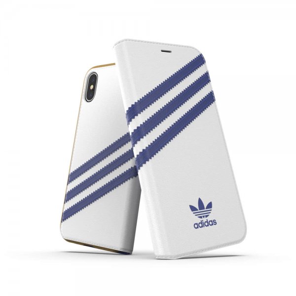 Adidas iPhone X/Xs Etui OR Booklet Case SS20 HHvit Blå