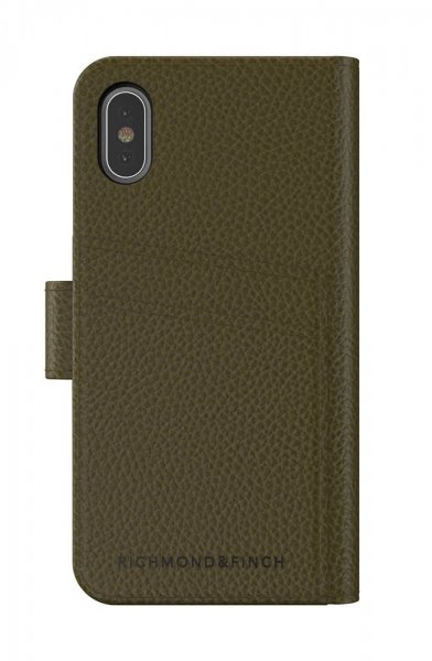 Richmond & Finch iPhone X/Xs Etui Wallet Löstagbart Deksel Emerald Green