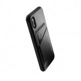 Mujjo iPhone X/Xs Deksel Full Leather Wallet Case Svart