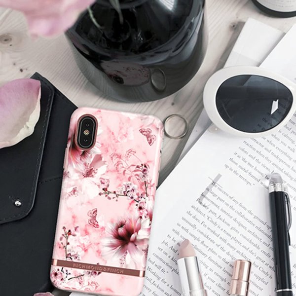 Richmond & Finch iPhone X/Xs Deksel Pink Marble Floral