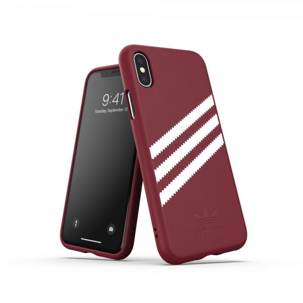 Adidas iPhone X/Xs Deksel OR Moulded Case SS20 SUEDE Burgundy