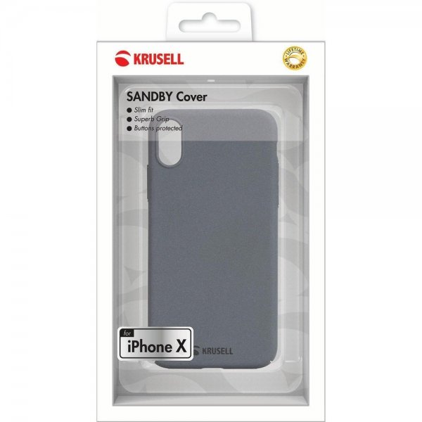 Krusell iPhone X/Xs Deksel Sandby Cover Stone