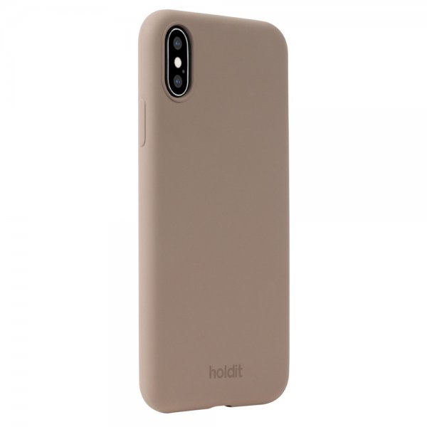 holdit iPhone X/Xs Deksel Silikon Mocha Brown