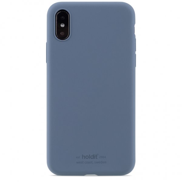 holdit iPhone X/Xs Deksel Silikon Pacific Blue