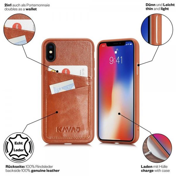 Kavaj iPhone X/Xs Deksel Tokyo Brun