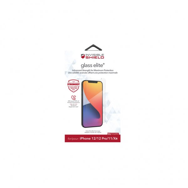 Zagg InvisibleShield iPhone Xr/11/iPhone 12/12 Pro Skjermbeskytter Glass Elite+