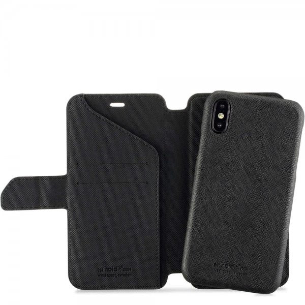 holdit iPhone Xr Etui Stockholm Löstagbart Deksel Svart
