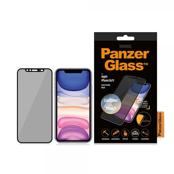 PanzerGlass iPhone Xr/iPhone 11 Skjermbeskytter CamSlider Dual Privacy