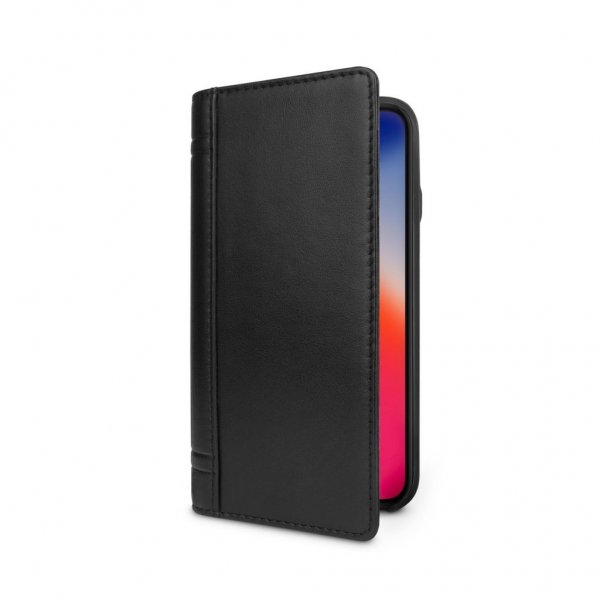 Twelve South iPhone Xr PlånboksEtui Journal Ekte Skinn Svart