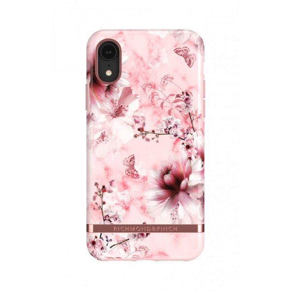 Richmond & Finch iPhone Xr Deksel Pink Marble Floral