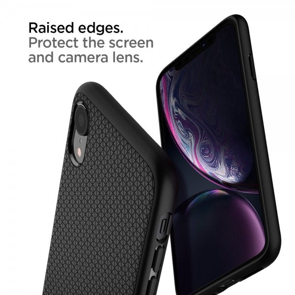 Spigen iPhone Xr Deksel Liquid Air Matte Black