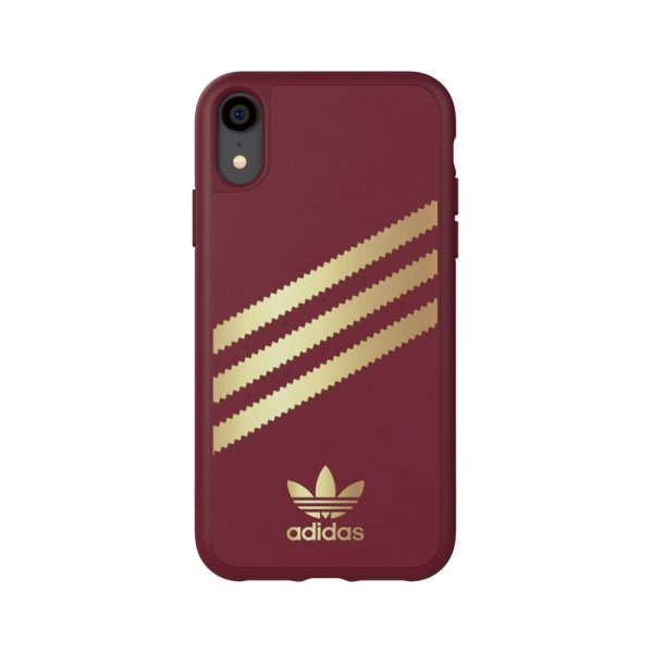Adidas iPhone Xr Deksel OR Moulded Case FW18 SUEDE Burgundy Gold