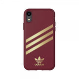 Adidas iPhone Xr Deksel OR Moulded Case FW18 SUEDE Burgundy Gold