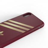 Adidas iPhone Xr Deksel OR Moulded Case FW18 SUEDE Burgundy Gold