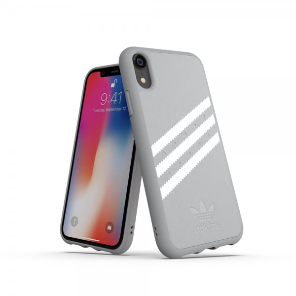 Adidas iPhone Xr Deksel OR Moulded Case FW18 SUEDE Grå HHvit