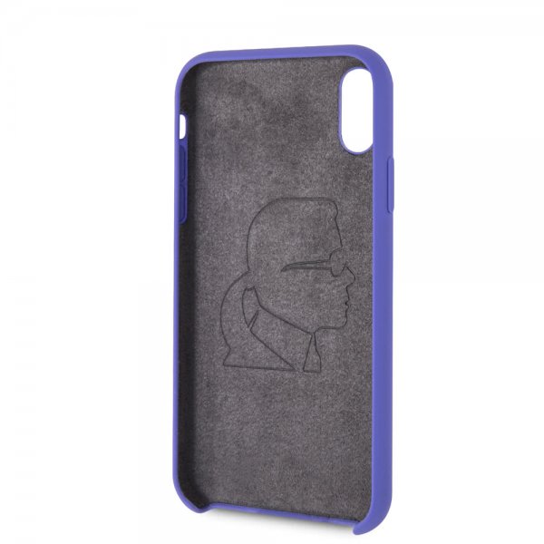 Karl Lagerfeld iPhone Xr Deksel Silikon LageRFeld GUll Logo Lilla