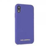 Karl Lagerfeld iPhone Xr Deksel Silikon LageRFeld GUll Logo Lilla