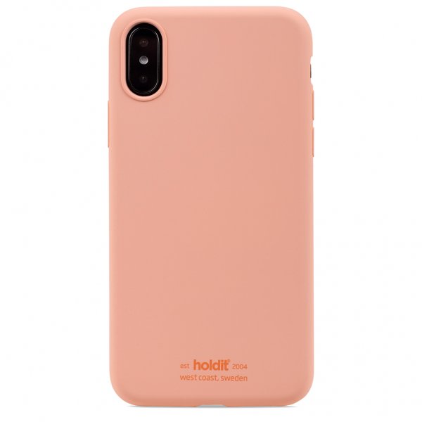 holdit iPhone X/Xs Deksel Silikon Pink Peach