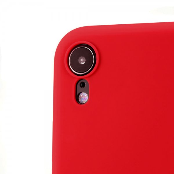 holdit iPhone Xr Deksel Silikon Ruby Red