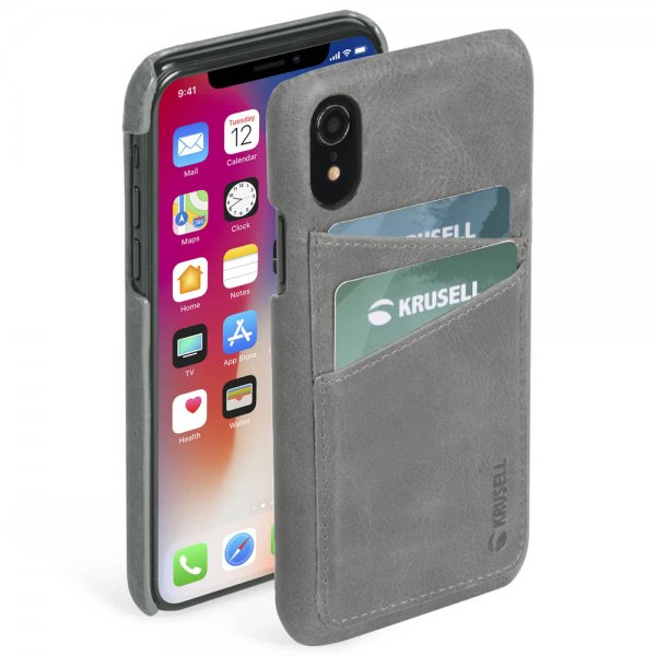 Krusell iPhone Xr Deksel Sunne CardCover Vintage Grey