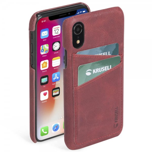 Krusell iPhone Xr Deksel Sunne CardCover Vintage Red