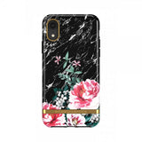 Richmond & Finch iPhone Xr Deksel Black Marble Floral