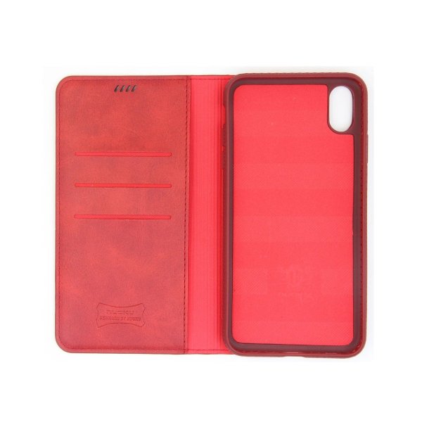 iPhone Xs Max Etui 3 Kortlomme Rød