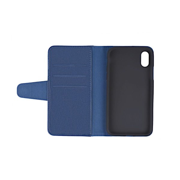 iPhone Xs Max Etui Utbrettbar Kortlomme Blå